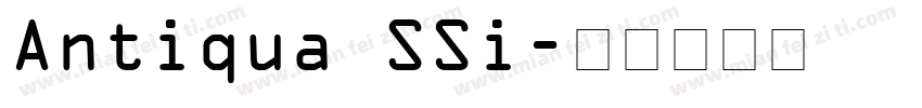 Antiqua SSi字体转换